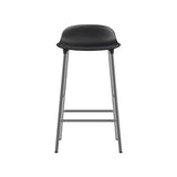 Form Bar + Counter Stool: Chrome + Counter + Black