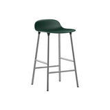 Form Bar + Counter Stool: Chrome + Counter + Green