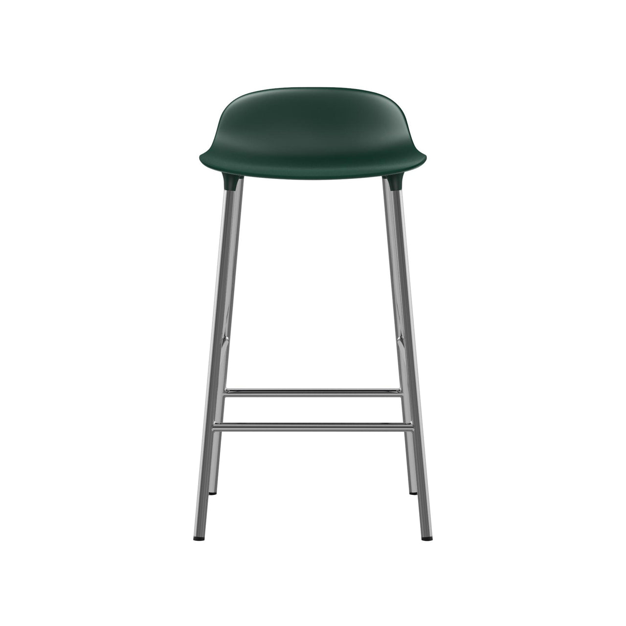 Form Bar + Counter Stool: Chrome + Counter + Green