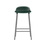 Form Bar + Counter Stool: Chrome + Counter + Green