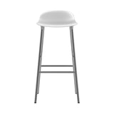 Form Bar + Counter Stool: Chrome + Bar + White