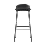 Form Bar + Counter Stool: Chrome + Bar + Black