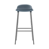 Form Bar + Counter Stool: Chrome + Bar + Blue