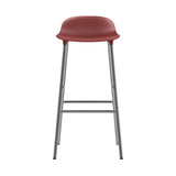 Form Bar + Counter Stool: Chrome + Bar + Red