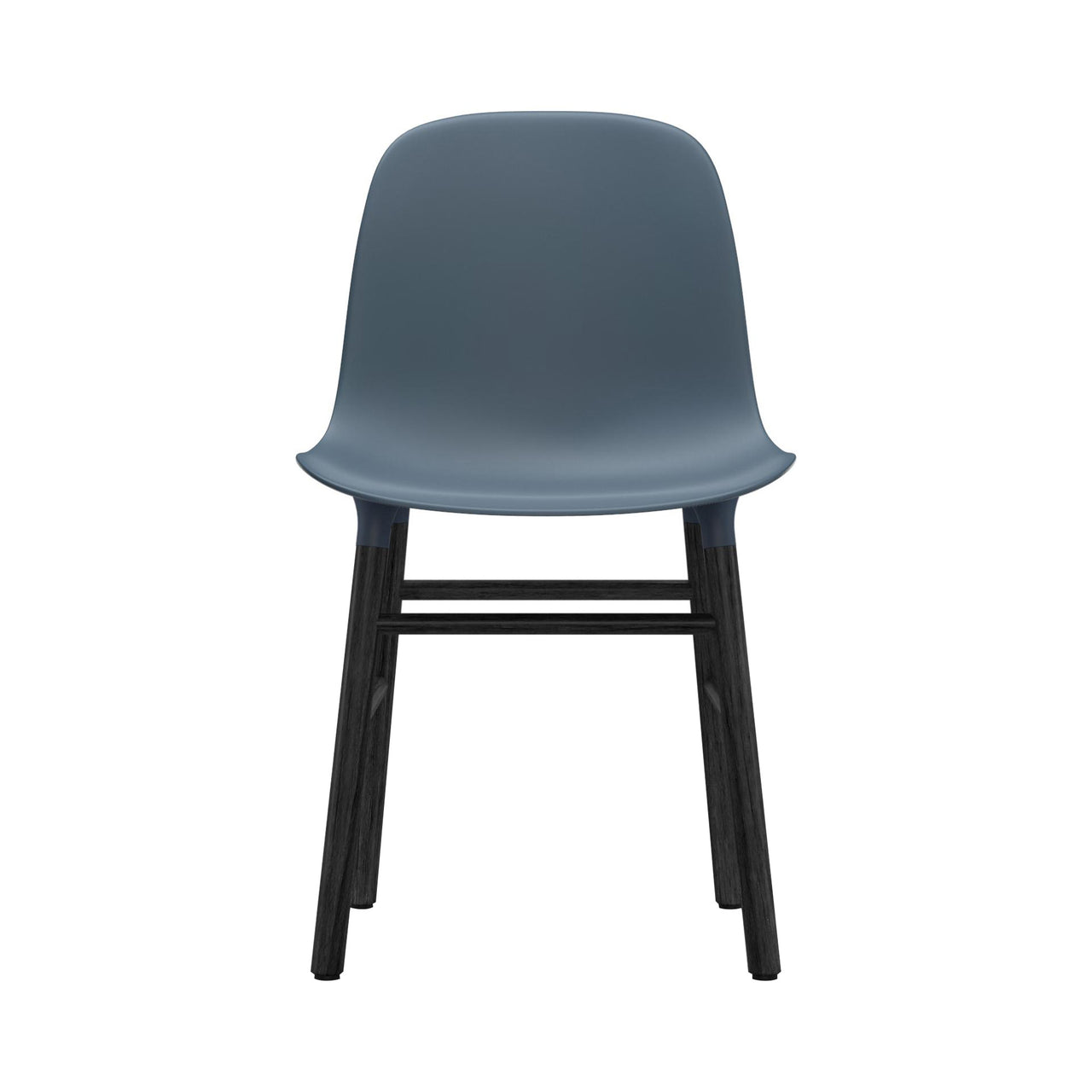 Form Chair: Wood Base + Blue + Black Oak