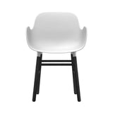 Form Armchair: Black Lacquered Oak + White