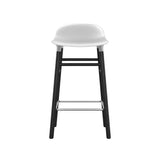 Form Bar + Counter Stool: Black Lacquered Oak + Counter + White