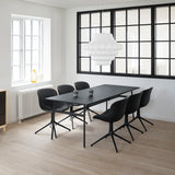 Hyg 4 Legs Swivel Chair: Front Upholstered