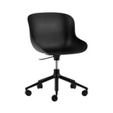Hyg 5W Swivel Chair: Gaslift + Black Aluminum + Black