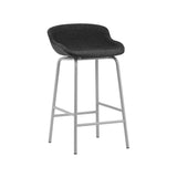 Hyg Bar + Counter Stool: Fully Upholstered + Counter + Black