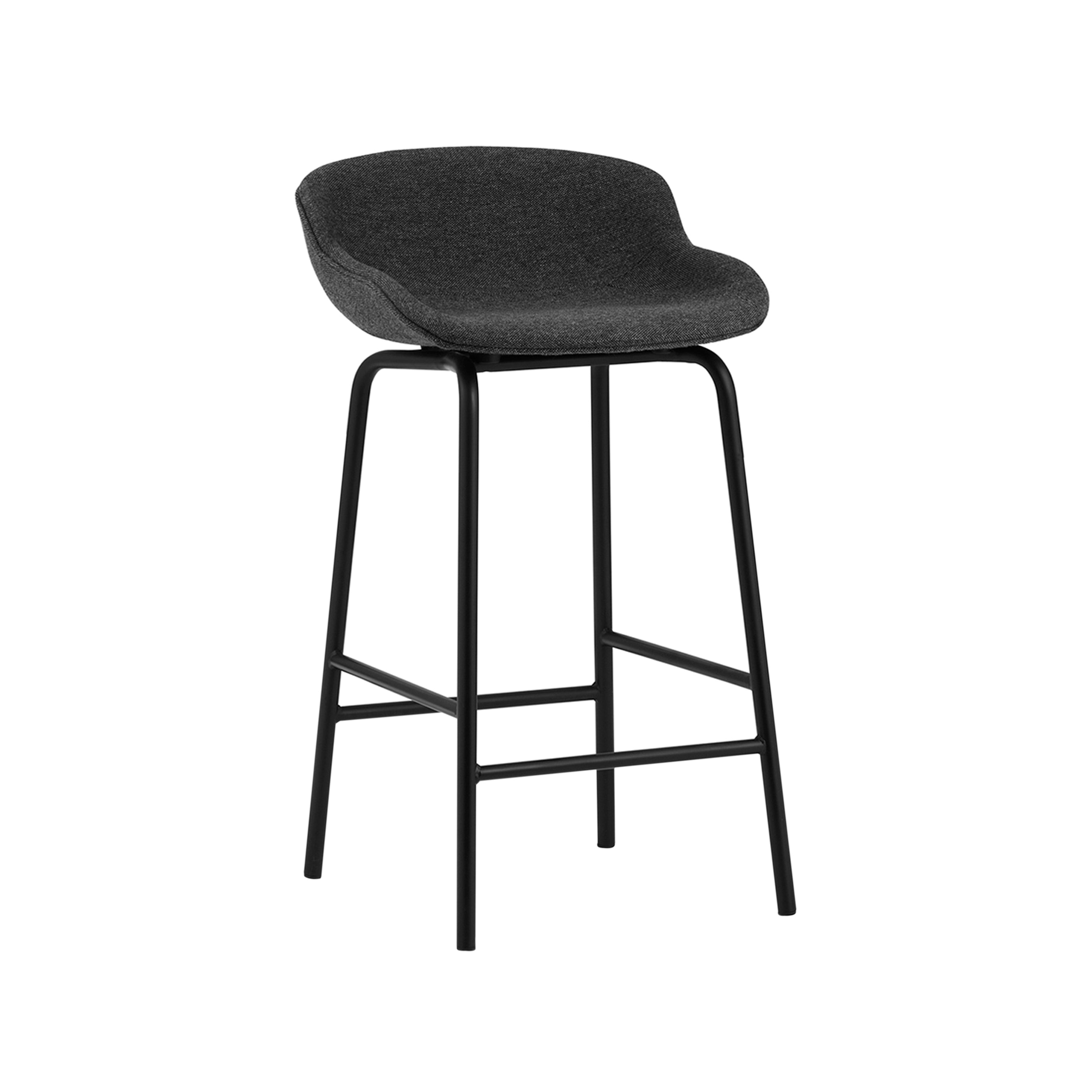 Hyg Bar + Counter Stool: Fully Upholstered + Bar + Black