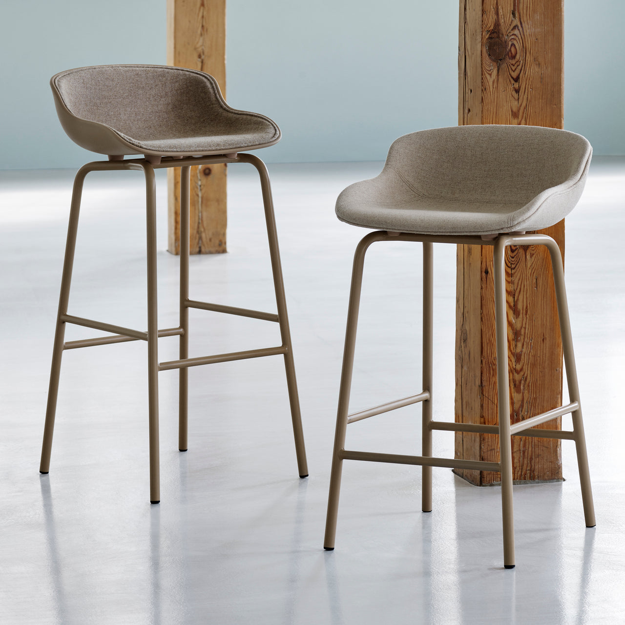 Hyg Bar + Counter Stool: Front Upholstered