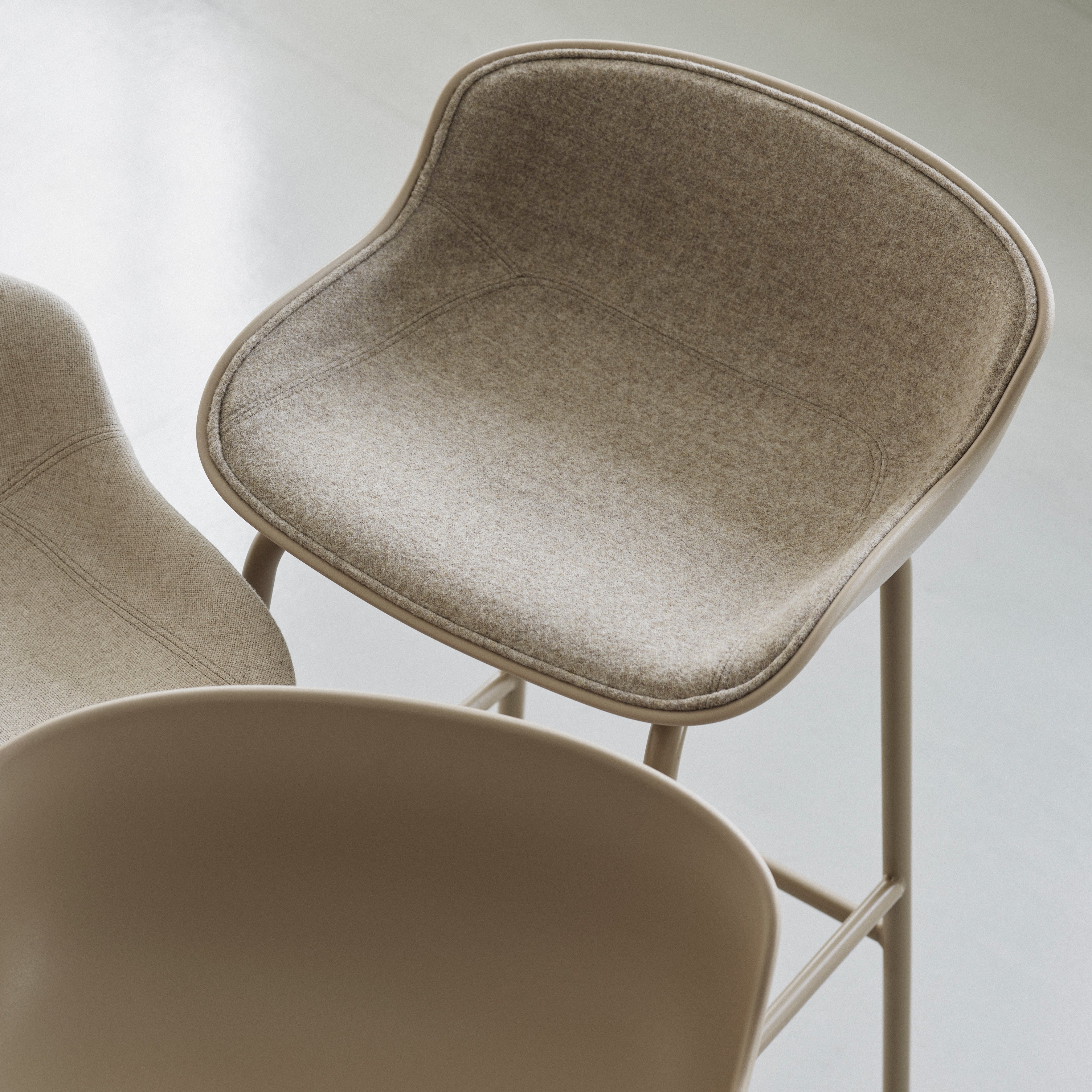 Hyg Bar + Counter Stool: Front Upholstered