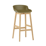 Hyg Bar + Counter Stool: Wood Base + Bar + Olive + Oak