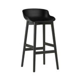 Hyg Bar + Counter Stool: Wood Base + Bar + Black + Black Oak