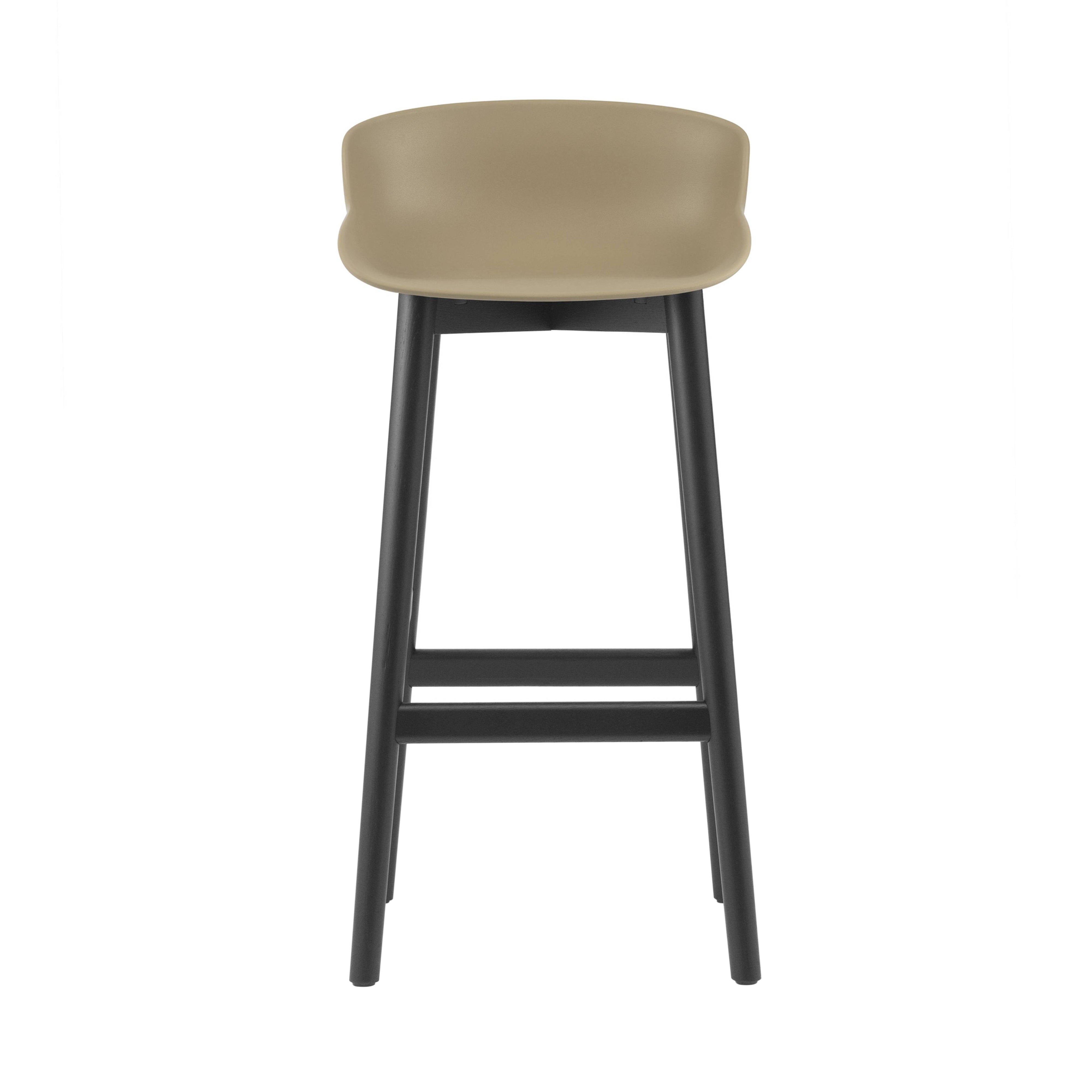 Hyg Bar + Counter Stool: Wood Base + Bar + Sand + Black Oak