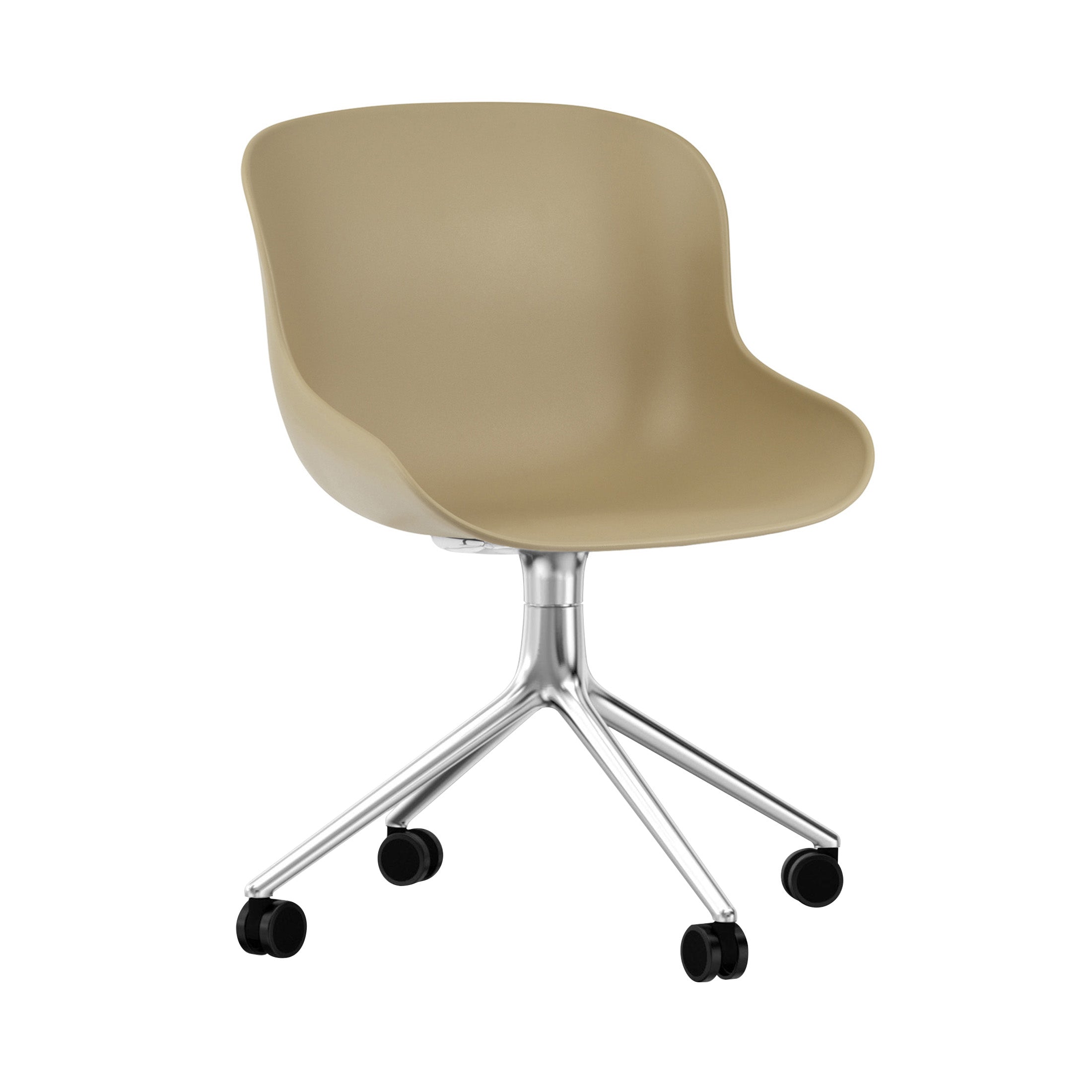 Hyg Chair Swivel 4W: Sand + Aluminum