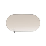 Miró Miró Mirror with Side Table: Oval + Bronze + Horizontal