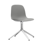 Form Chair: Swivel + Grey + Aluminum + Without Casters