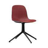 Form Chair: Swivel + Red + Black Aluminum + Without Casters