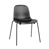 Form Stacking Chair: Steel + Black