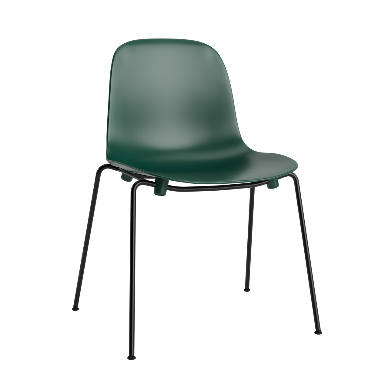 Form Stacking Chair: Steel + Green