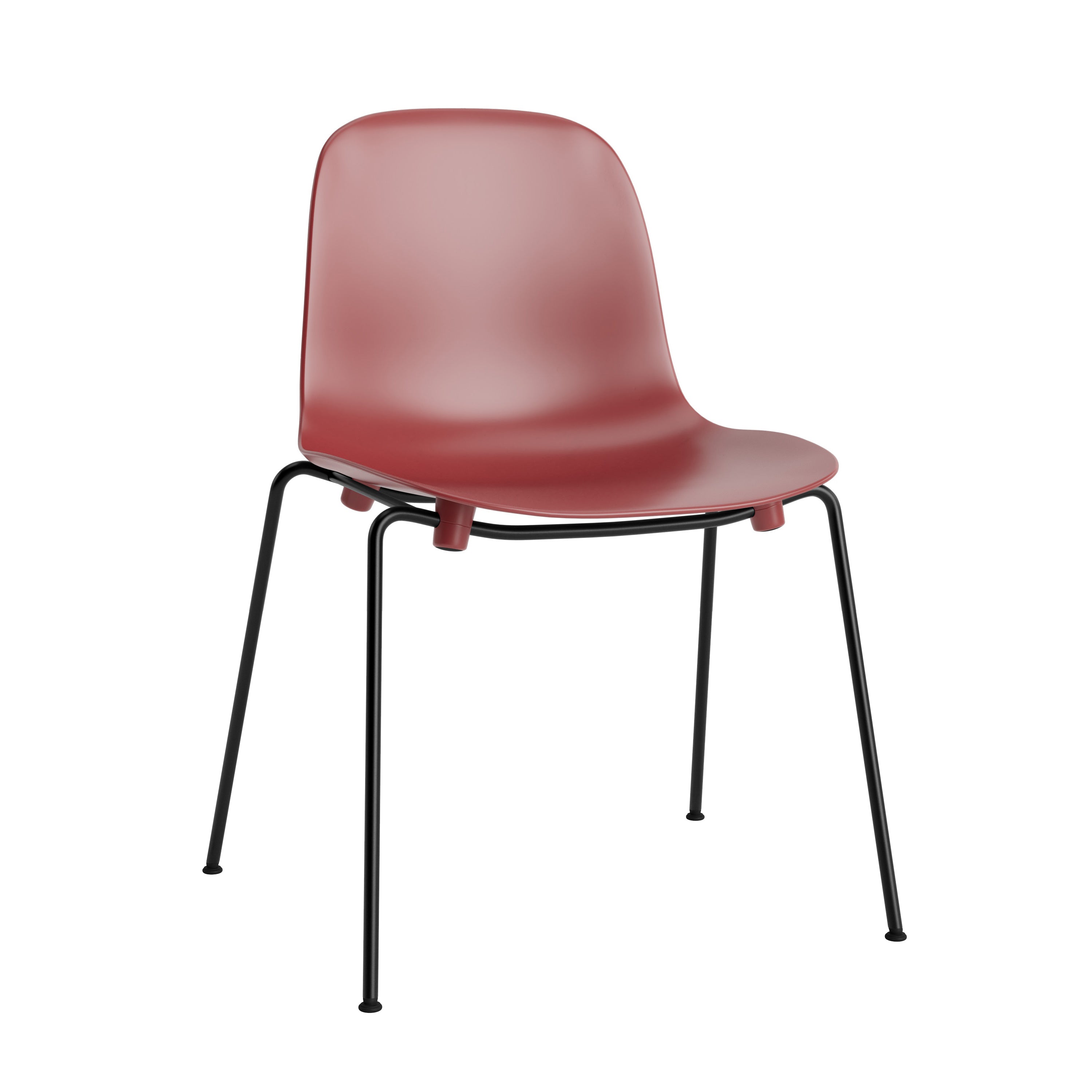 Form Stacking Chair: Steel + Red