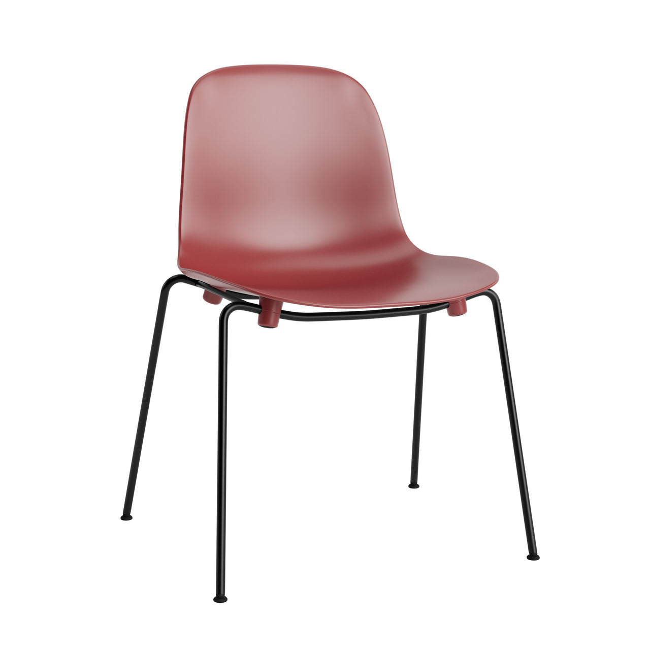 Form Stacking Chair: Steel + Red