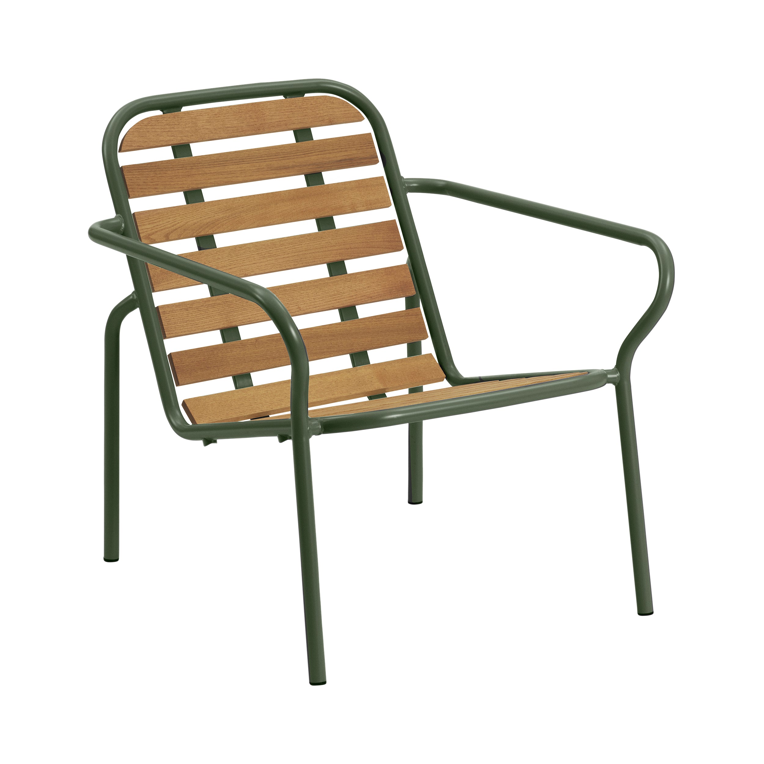 Vig Stacking Lounge Chair: Dark Green + Without Cushion