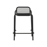 Vig Stacking Bar + Counter Stool: Steel + Counter + Black