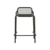 Vig Stacking Bar + Counter Stool: Steel + Counter + Dark Green