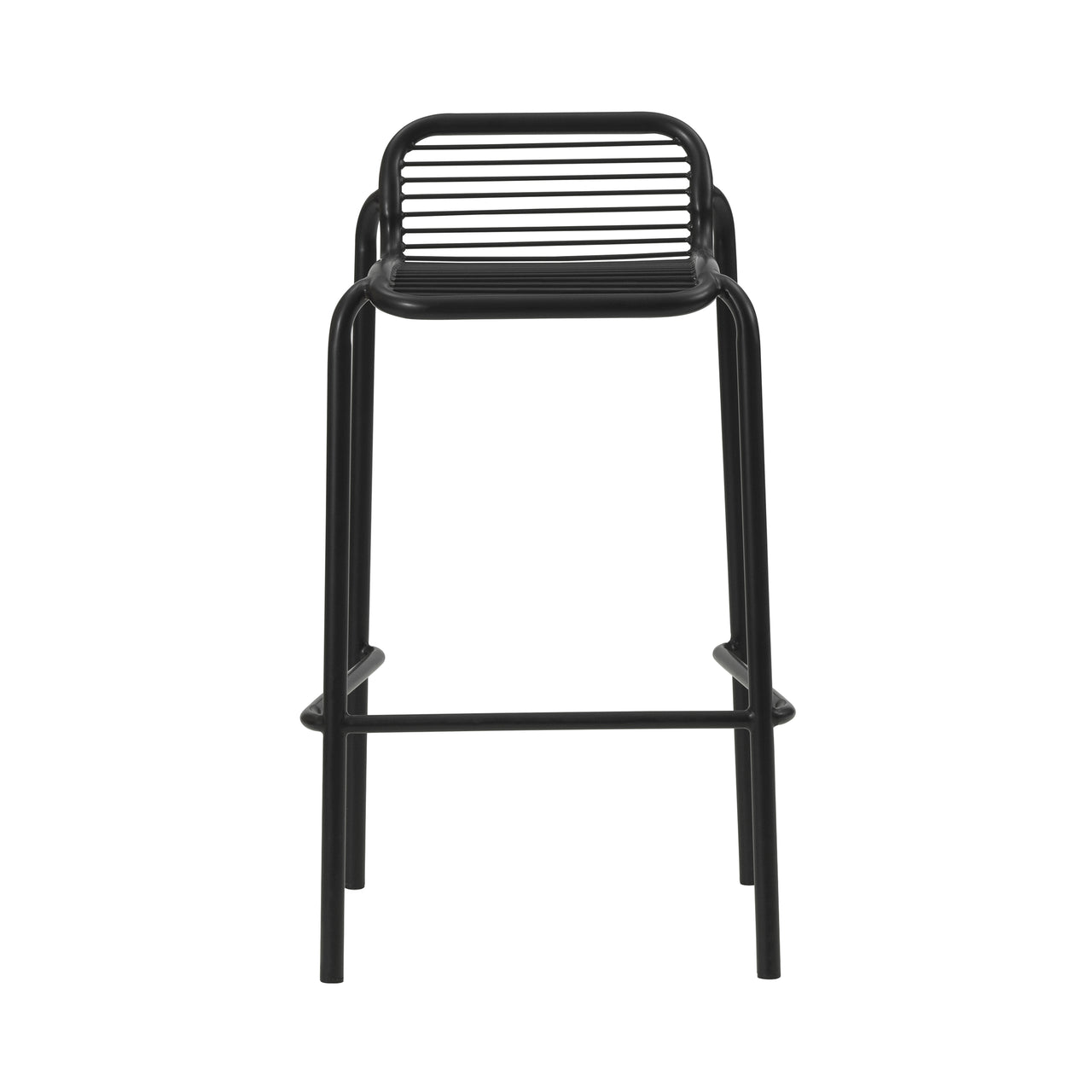 Vig Stacking Bar + Counter Stool: Steel + Bar + Black