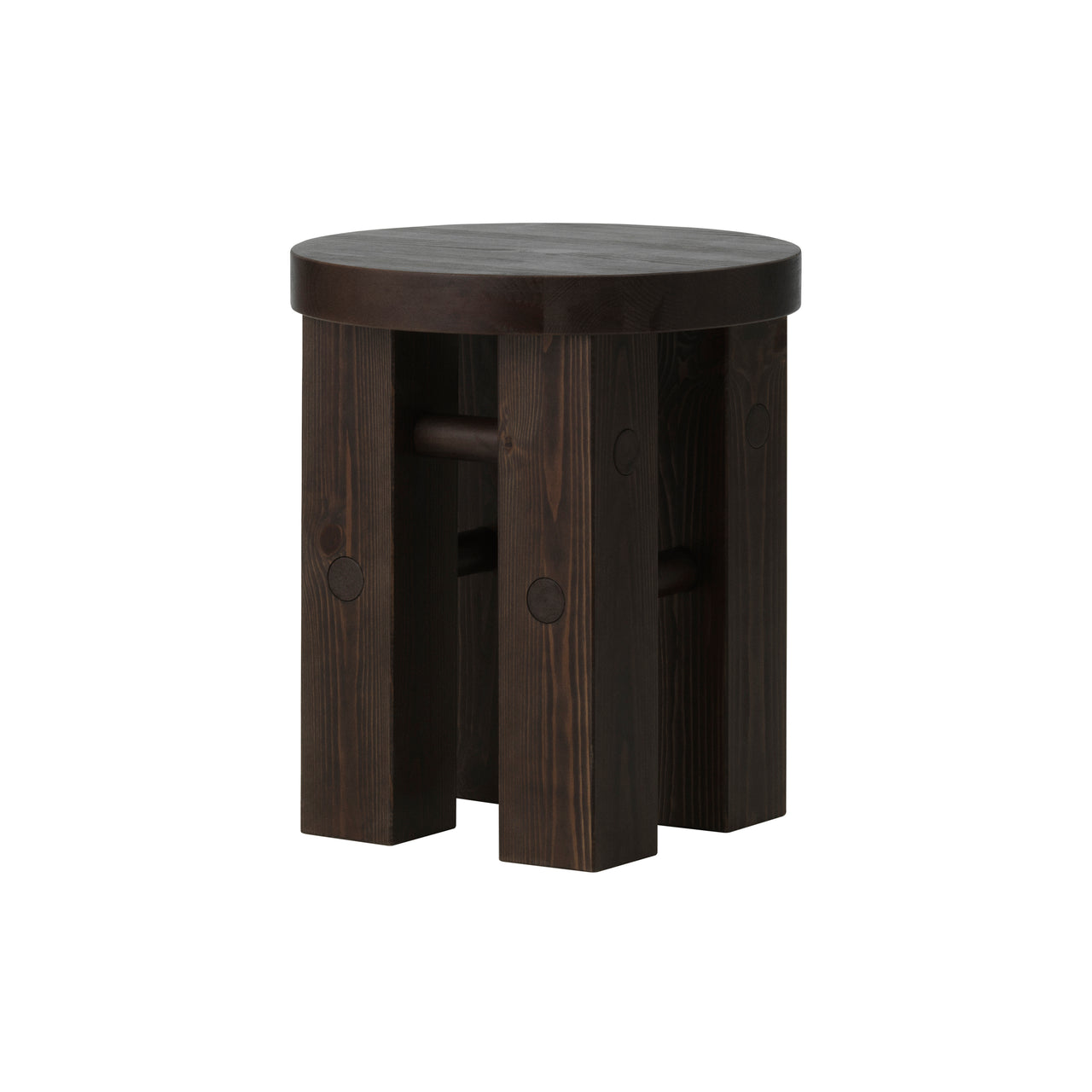 Fyr Stool: Dark Brown