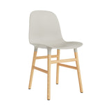 Form Chair: Wood Base + Light Grey + Oak