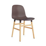 Form Chair: Wood Base + Brown + Oak