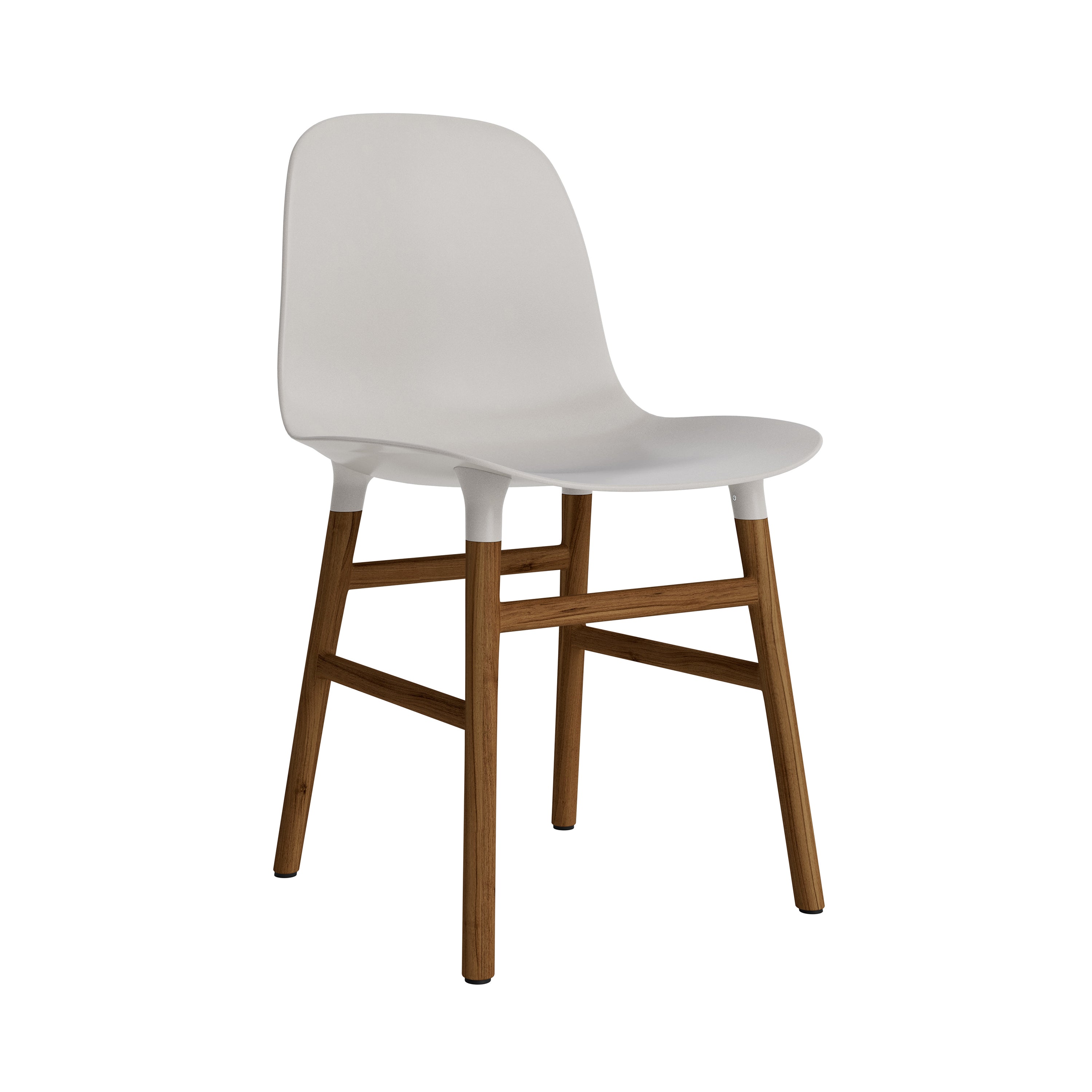 Form Chair: Wood Base + Warm Grey + Walnut