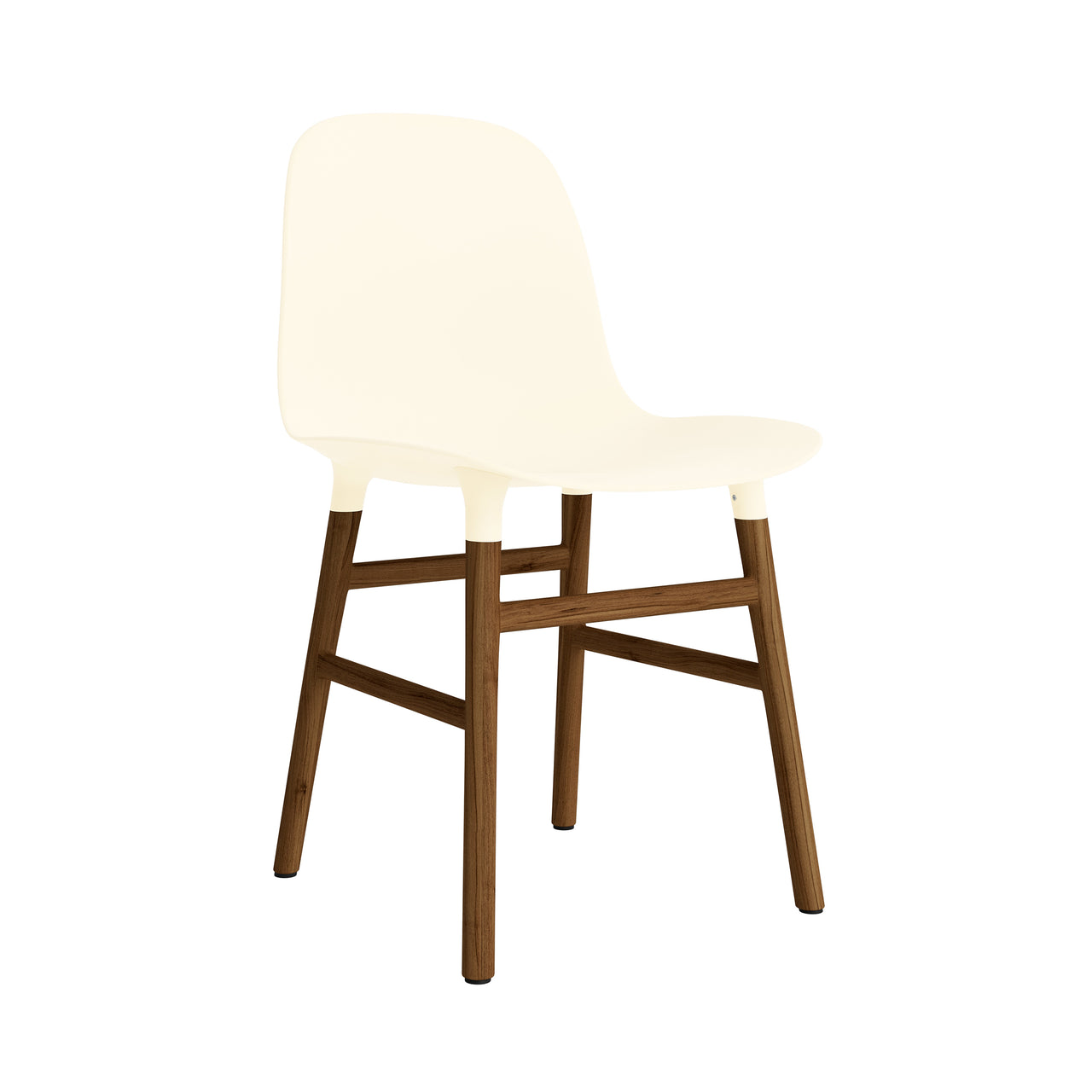Form Chair: Wood Base + Cream + Oak