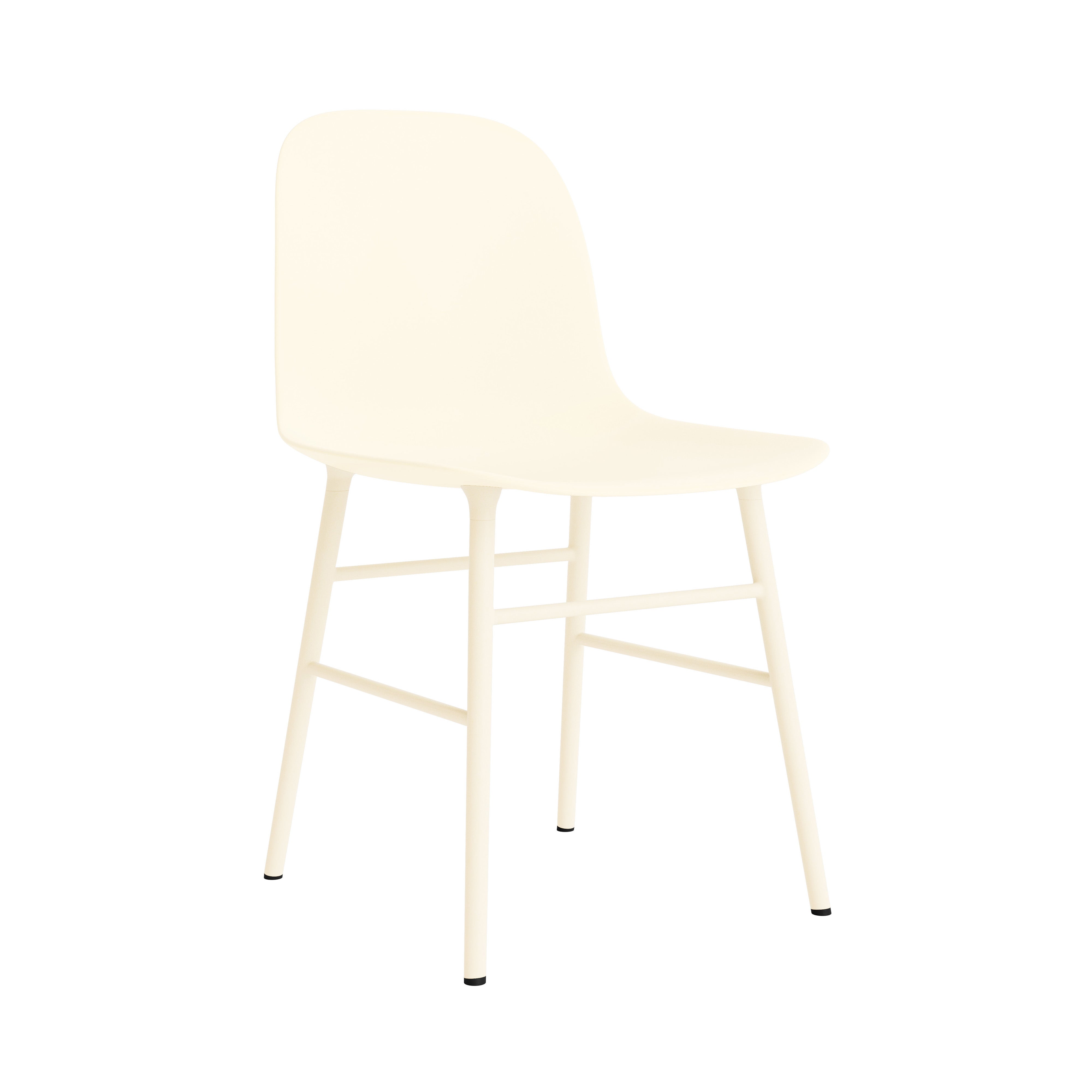 Form Chair: Steel + Cream