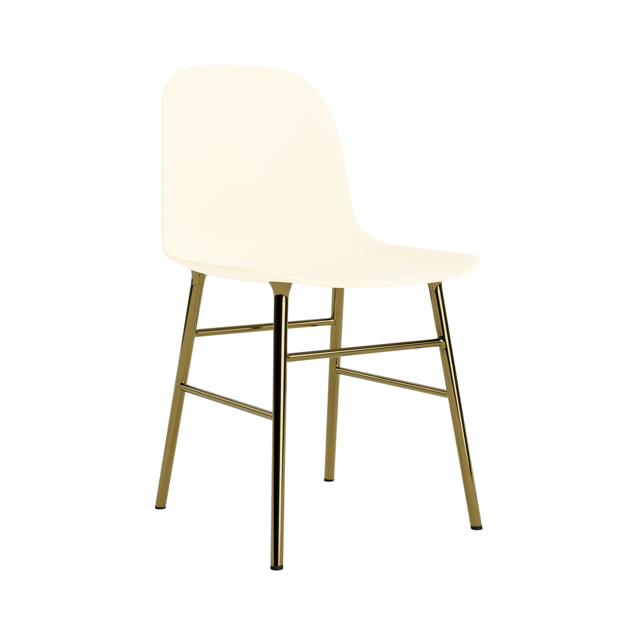 Form Chair: Brass + Cream