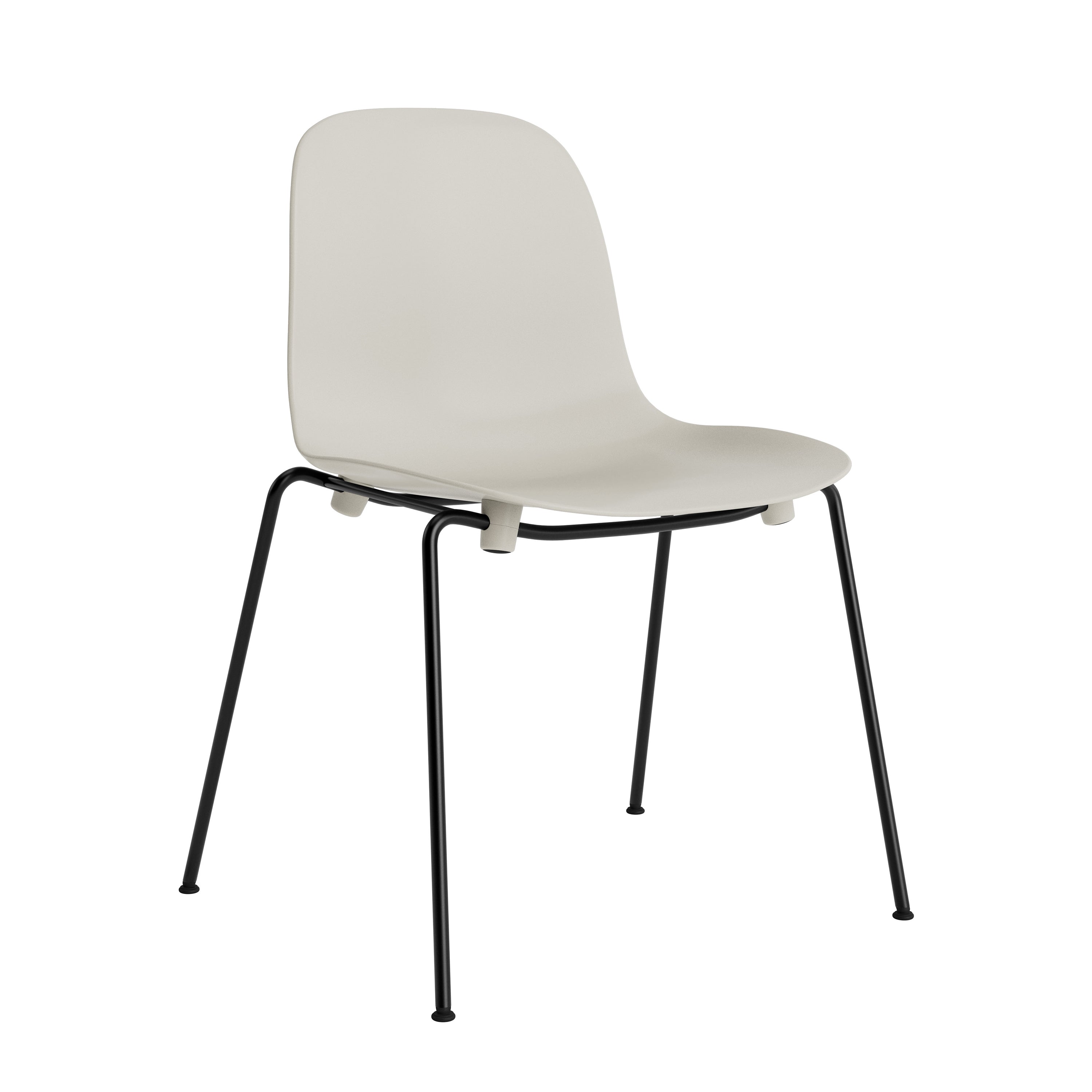 Form Stacking Chair: Steel + Light Grey