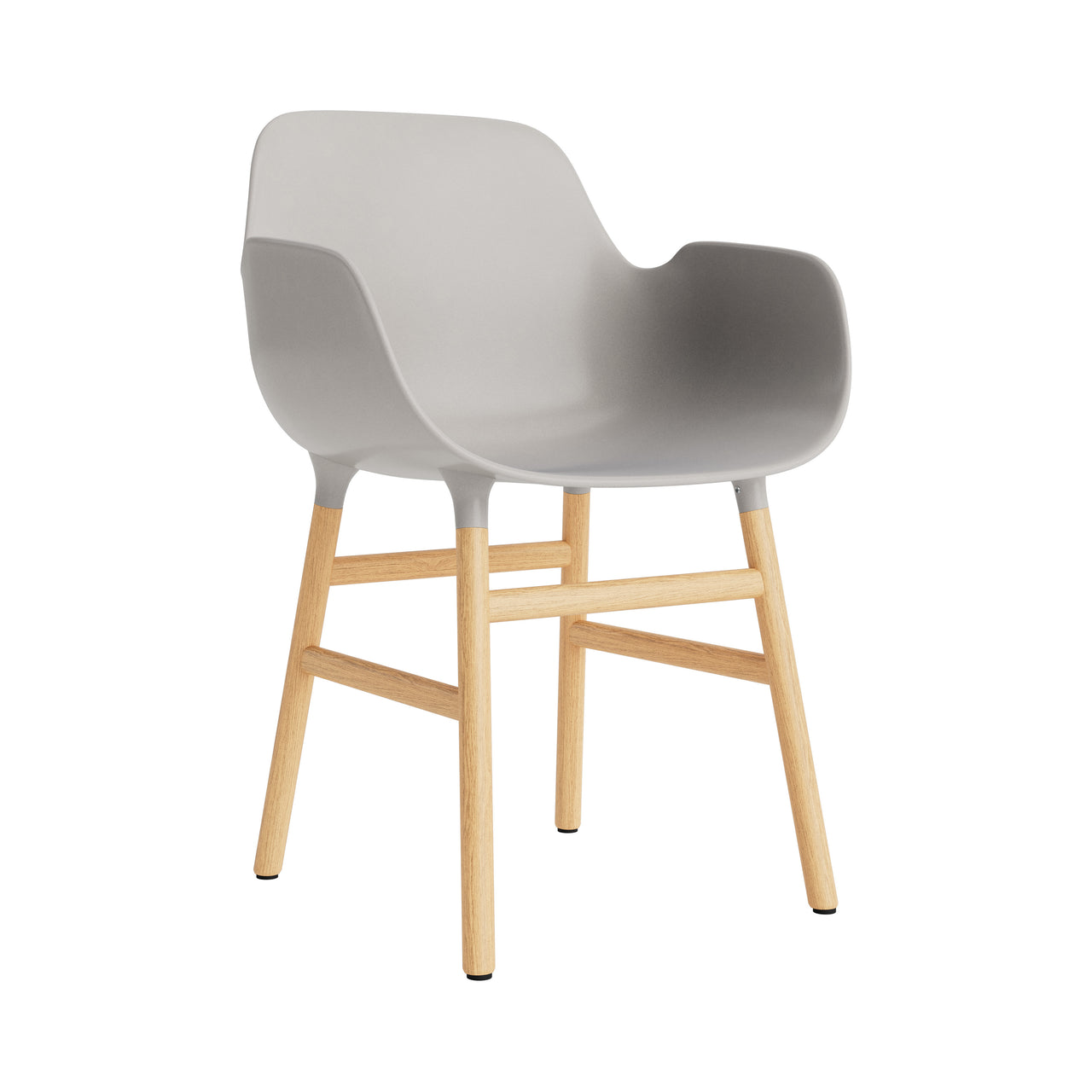 Form Armchair: Walnut or Oak Legs + Warm Grey + Oak