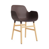 Form Armchair: Walnut or Oak Legs + Brown + Oak