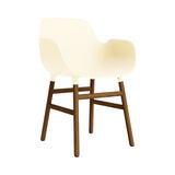 Form Armchair: Walnut or Oak Legs + Cream + Walnut