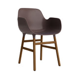 Form Armchair: Walnut or Oak Legs + Brown + Walnut