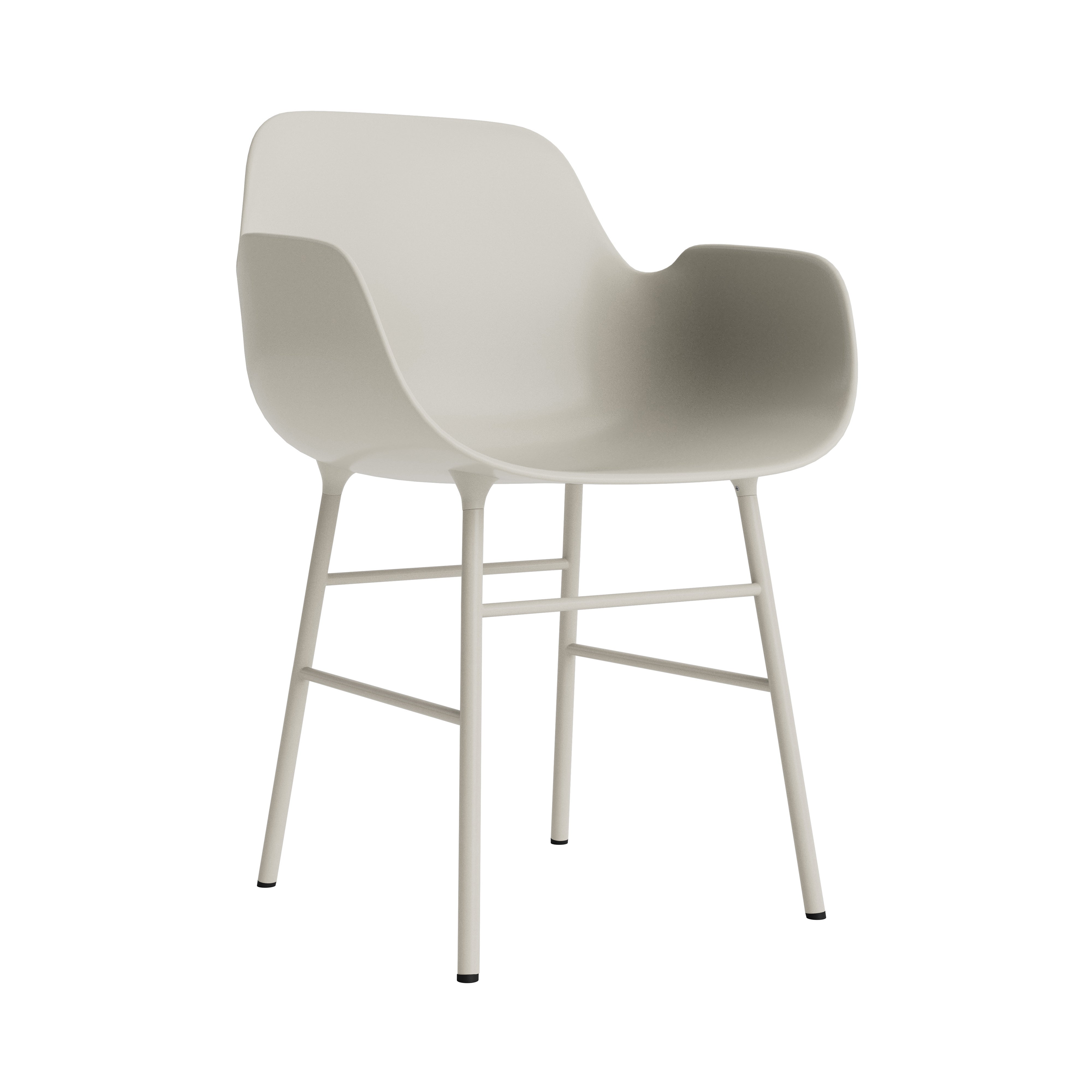 Form Armchair: Steel + Light Grey