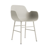 Form Armchair: Steel + Light Grey