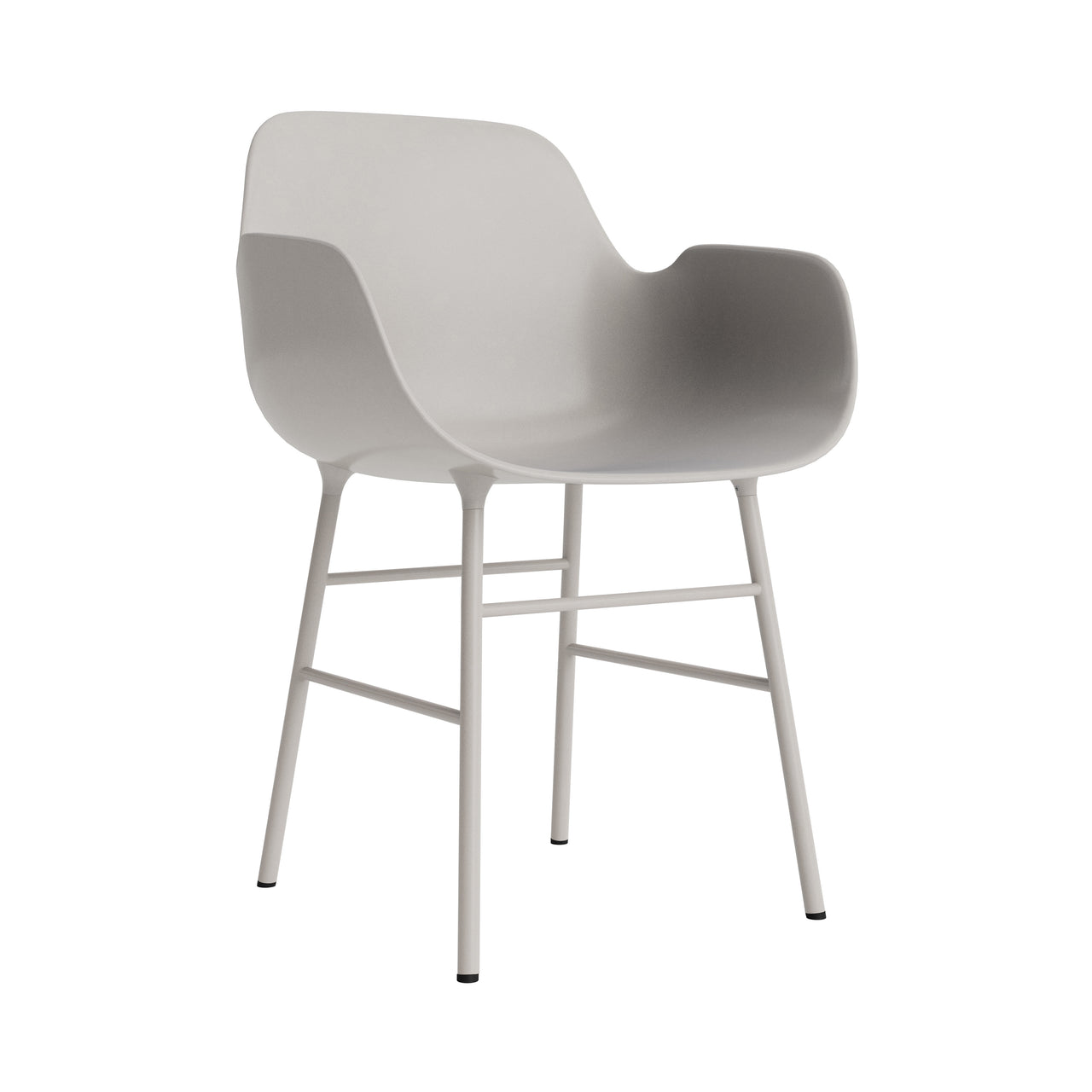 Form Armchair: Steel + Warm Grey