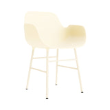 Form Armchair: Steel + Cream