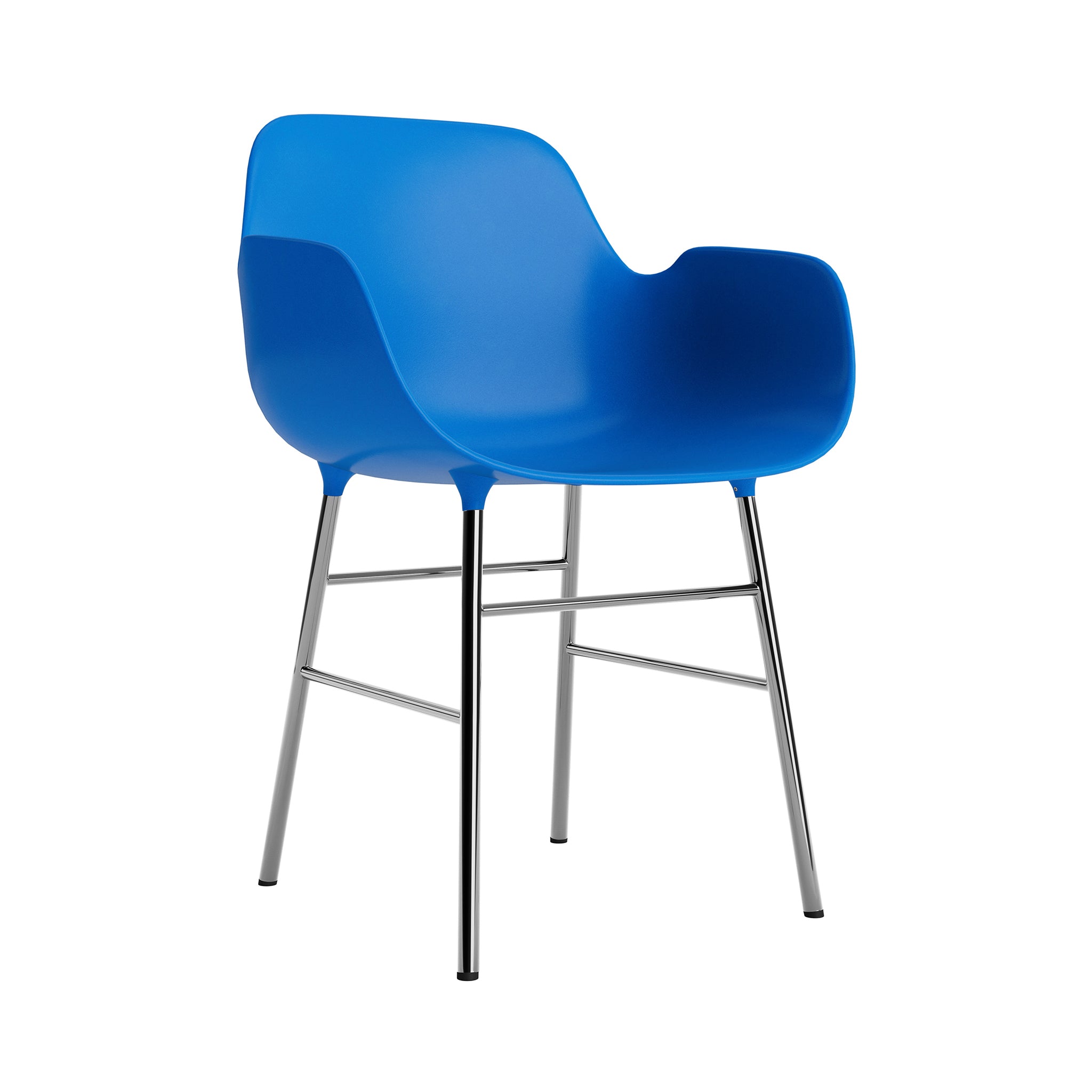 Form Armchair: Chrome + Bright Blue