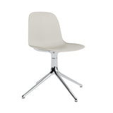 Form Chair: Swivel + Light Grey + Aluminum + Without Casters